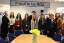 MP Victoria Prentis (far right) with students at North Oxfordshire Academy