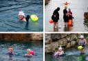 Swimmers brave the cold in 'icebreaker' swim for charity