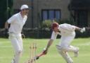 Cumnor 2nd wicket-keeper Jon Ward celebrates after running out Witney Mills batsman Neil Fox