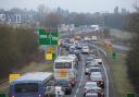 Heavy traffic on the A41 near Bicester