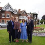 Chairman of Cherwell District Council, Les Sibley (far right), and Rachael Scott-Hunter (second left)