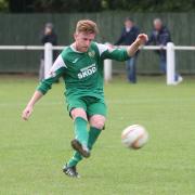 Jack Dunmall scored Wantage Town's second goal during their 4-1 home win against Fairford Town in the Premier Division