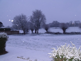 Snowy fields on the edge of Witney by Richard West