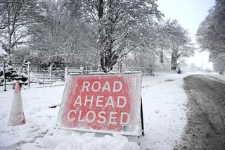 The Hanney Road is closed at Steventon. Pic: Dave Fleming