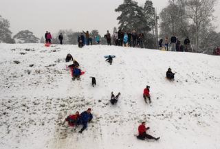 Sledging in Castle Meadows, Wallingford. Pic: Kevin Harvey