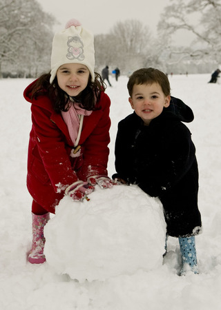 Sofia, 4, and Thomas, 2, Dent in South Park.
Pic: Antony Moore