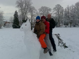 Snow horse built by Martin Wackenier, Sarah Glover and Lou Heffernan.