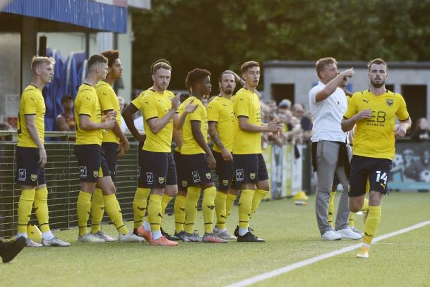 Karl Robinson prepares to make substitutions during last year’s pre-season friendly between Oxford City and Oxford United Picture: David Fleming