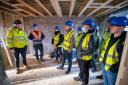 Banbury and Bicester College students listening to construction industry experts
