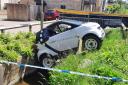 Police help smart car out of tricky spot