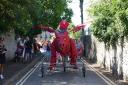 Gwynhaff the Dragon leading the parade
