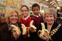 St Edburg's School in Bicester promoting fairtrade bananas