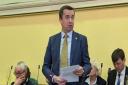 Calum Miller speaking at Oxfordshire County Council meeting