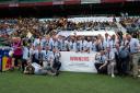Oxfordshire celebrate their success at the Bill Beaumont County Championship last year. Picture: Simon Grieve