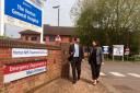 Victoria Prentis and Jeremy Hunt at the Horton General Hospital
