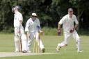 Nondies keeper Jon Guthrie (right) leads the celebration after Hanborough batsman Aston Leach is bowled out in their Division 2 clash