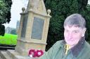 Peter Warburton at the Churchill war memorial                       Picture: OX71244 Simon Williams