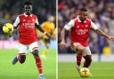 Bukayo Saka and Gabriel Jesus are both at the World Cup, with England and Brazil respectively. Pictures: Nigel French/ PA Wire & John Walton/ PA Wire