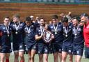 Oxfordshire celebrate back-to-back success at the Bill Beaumont County Championship. Picture: Andrew Condie