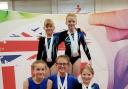 Bicester’s level 9 gymnasts. Back (from left): Morgan Bell, Isabella Foord Clark. Front: Amelia Groves, Pyper Buckley, Madison Kerry