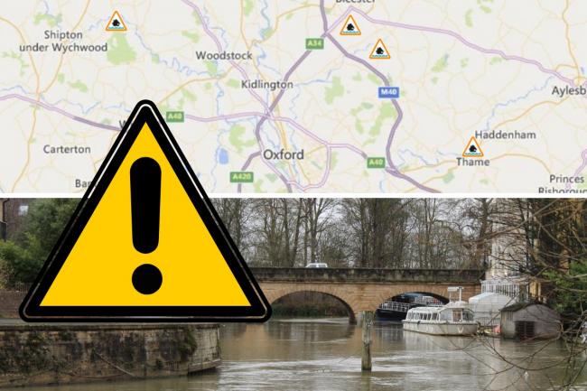 Flood warnings in place for Oxfordshire