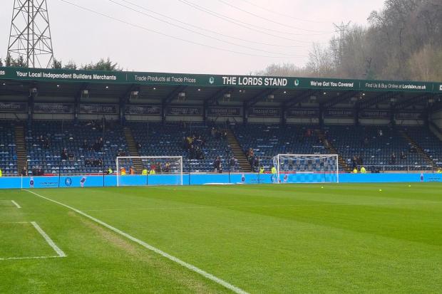 The away stand at Adams Park, where the Oxford United fans were housed Picture: Darrell Fisher
