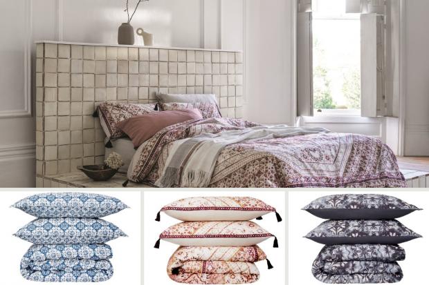 Bicester Advertiser: M&S bedding in new Fired Earth homeware collection. Credit: M&S