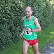 Paul Jegou on his way to third place at the Kingham 10k Picture: Barry Cornelius