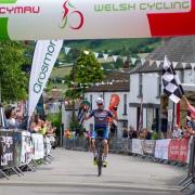 Tom Couzens celebrates as he crosses the line in Monmouthshire   Picture: David Partridge