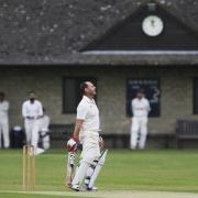 Faringdon’s Andy Liddiard shows his disappointment at being dismissed before the match at Chipping Norton was abandoned Picture: Ed Nix
