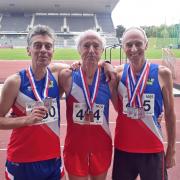 Oxford City trio Julian Richardson, John Exley & Stewart Thorp with their medals
