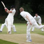 Cumnor opener Adam Cook adds to his total in the Tier 1A clash with Sandford St Martin  Pictures: Ed Nix
