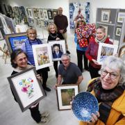 The Bicester Art Network has set up a temporary art gallery in the old M&S on Sheep Street. Picture by Ed Nix.