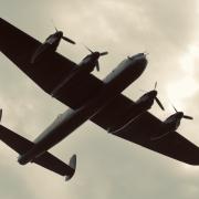 Lancaster Bomber in flight, Photo credit: Ian Jones