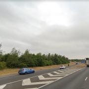 Man in hospital with serious head injuries after three-car crash on M40