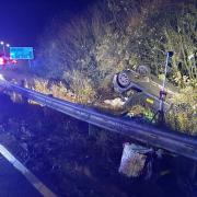 CRASH: Woman 'lucky to be alive'. Picture by Thames Valley Police