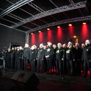Bicester Rock Choir at the town's Christmas light switch on. Photo: Eddy Xi Gong