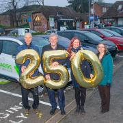 Oxfordshire County councillor Pete Sudbury, Phil Shadbolt OBE, CEO of E-Z Charge, Jenny Figueiredo, OCC EV Team Project Manager, and Hannah Budnitz, Research Associate from Transport Studies unit, University of Oxford.