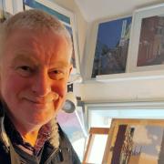 Dave Watts in his studio in his cottage in Lower Heyford, Bicester