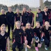 Sixteen girls from The Bicester School joined the 'Biggest Ever Football Session'