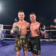 Bicester’s Dan James and his opponent Chris Jenkinson