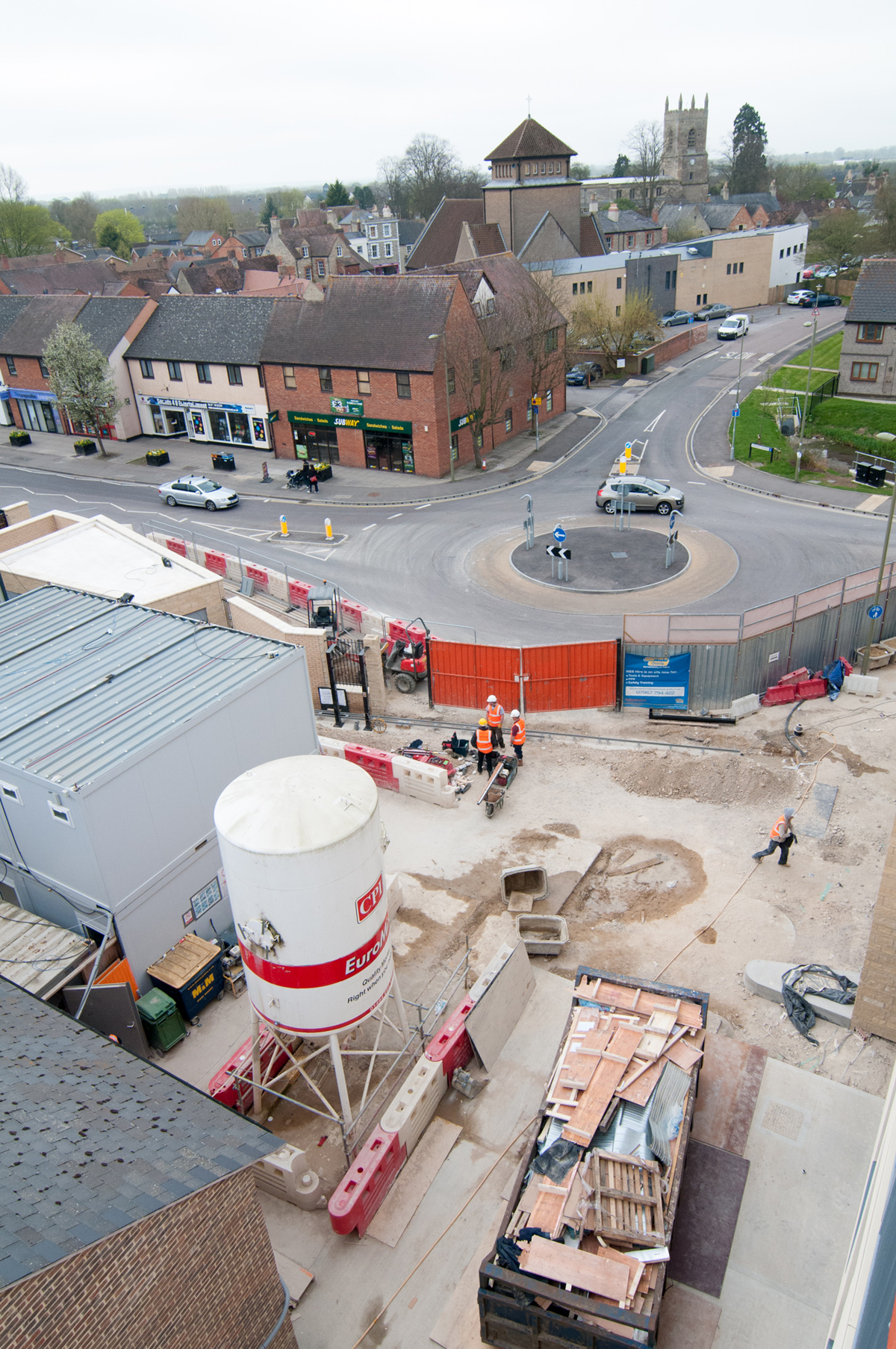 These pictures show the first glimpses behind the scenes of Bicester's £70 town centre redevelopment. 
