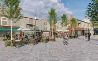Artist's impression of new market square. Credit: Cherwell District Council